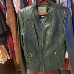 Maurices Dark Green Leather Jacket